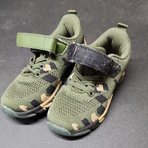 Kids Green Camouflage Shoes